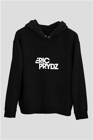 Eric Prydz Baskılı Unisex Siyah Hoodie