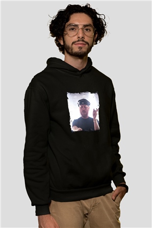 Eric Prydz Baskılı Unisex Siyah Hoodie