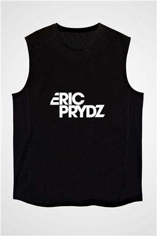 Eric Prydz Baskılı Unisex Siyah Kolsuz Tişört