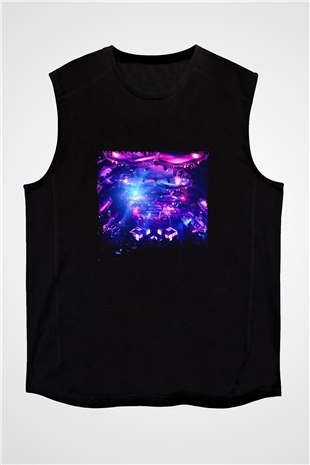 Eric Prydz Baskılı Unisex Siyah Kolsuz Tişört