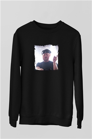 Eric Prydz Baskılı Unisex Siyah Sweatshirt