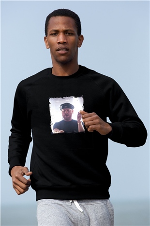 Eric Prydz Baskılı Unisex Siyah Sweatshirt