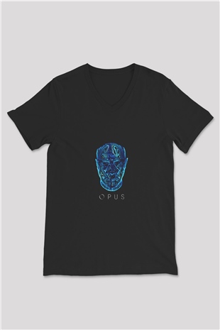 Eric Prydz Baskılı Unisex Siyah V Yaka Tişört
