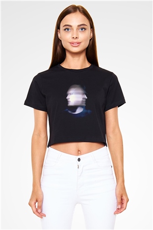 Eric Prydz Siyah Crop Top Tişört