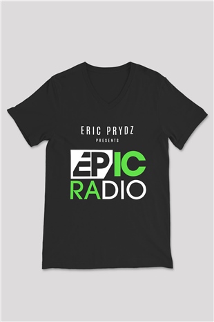 Eric Prydz Siyah Unisex V Yaka Tişört T-Shirt