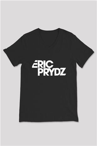 Eric Prydz Siyah Unisex V Yaka Tişört