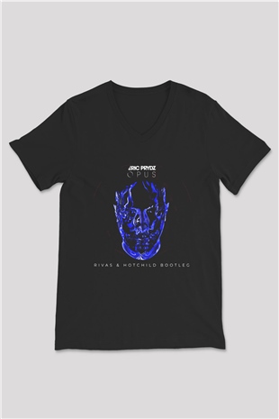 Eric Prydz Siyah Unisex V Yaka Tişört