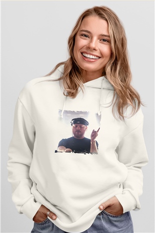 Eric PrydzBaskılı Beyaz Hoodie