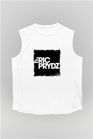 Eric PrydzBaskılı Beyaz Kolsuz Tişört