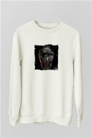 Eric PrydzBaskılı Beyaz Sweatshirt