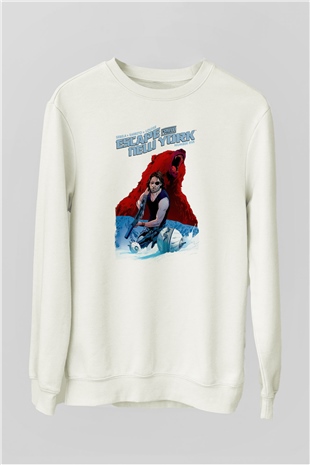 Escape from New York Beyaz Unisex  Sweatshirt