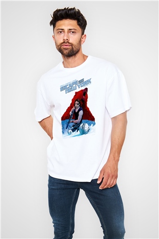 Escape from New York Beyaz Oversize Tişört