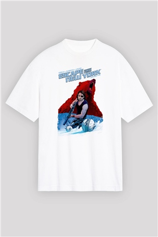 Escape from New York Beyaz Oversize Tişört
