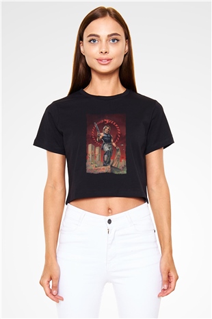 Escape from New York Siyah   Crop Top Tişört