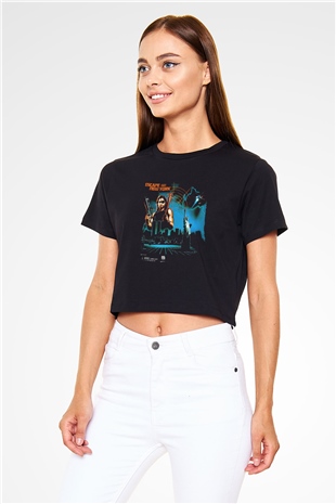 Escape from New York Siyah   Crop Top Tişört