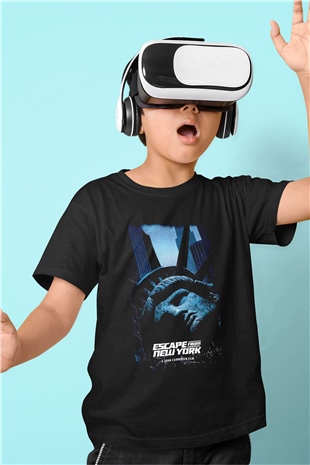 Escape from New York Siyah Unisex  Çocuk Tişört