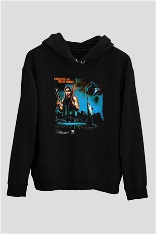 Escape from New York Siyah Unisex Hoodie