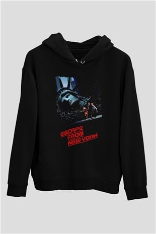 Escape from New York Siyah Unisex Hoodie