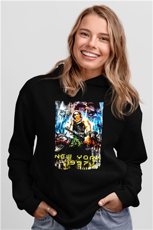 Escape from New York Siyah Unisex Hoodie