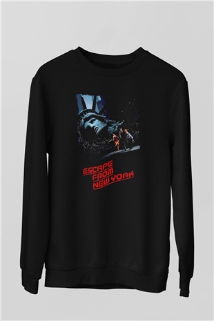 Escape from New York Siyah Unisex  Sweatshirt