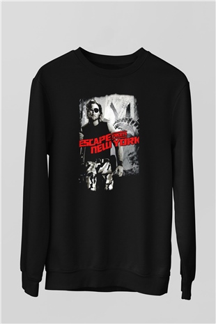 Escape from New York Siyah Unisex  Sweatshirt