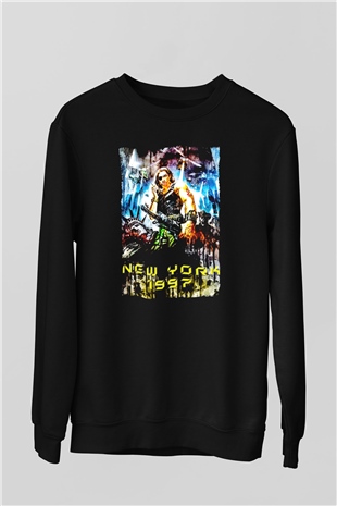 Escape from New York Siyah Unisex  Sweatshirt