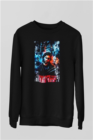 Escape from New York Siyah Unisex  Sweatshirt