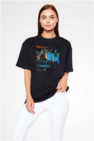Escape from New York Siyah Oversize Tişört