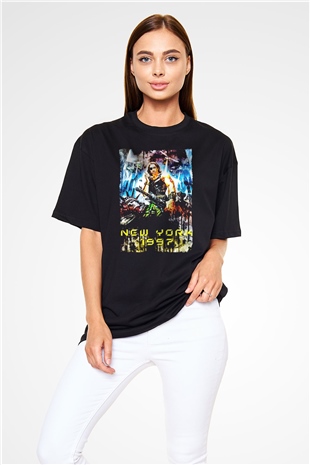 Escape from New York Siyah Oversize Tişört