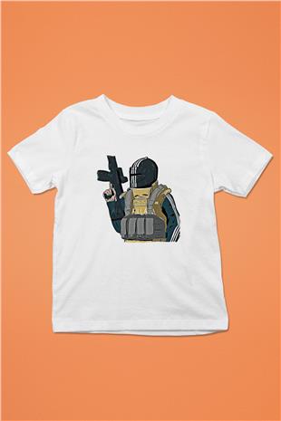 Escape From Tarkov Baskılı Beyaz Unisex Beyaz Çocuk Tişört - Tshirt