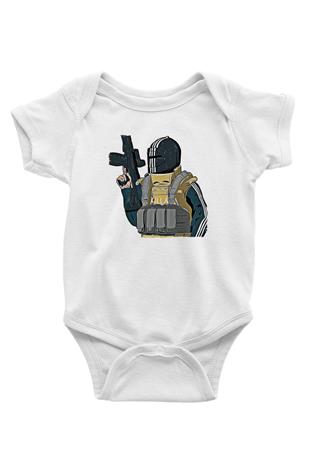 Escape From Tarkov Baskılı Beyaz Unisex Bebek Body - Zıbın