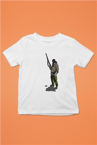 Escape From Tarkov Baskılı Beyaz Unisex Beyaz Çocuk Tişört - Tshirt
