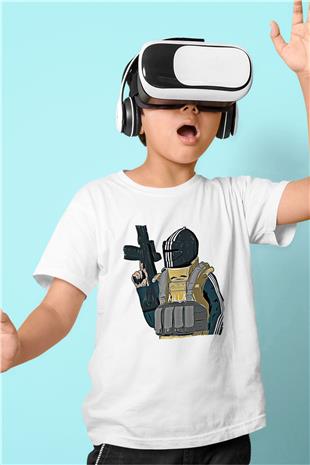 Escape From Tarkov Baskılı Beyaz Unisex Beyaz Çocuk Tişört - Tshirt