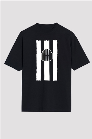 Escape From Tarkov Baskılı Unisex Siyah Oversize Tişört - Tshirt