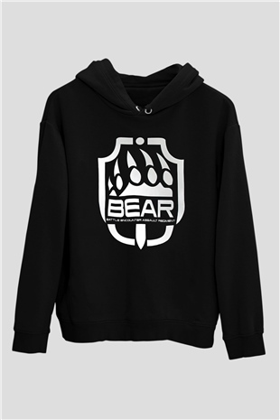 Escape From Tarkov Baskılı Unisex Siyah Kapüşonlu Sweatshirt
