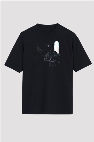 Escape From Tarkov Baskılı Unisex Siyah Oversize Tişört - Tshirt