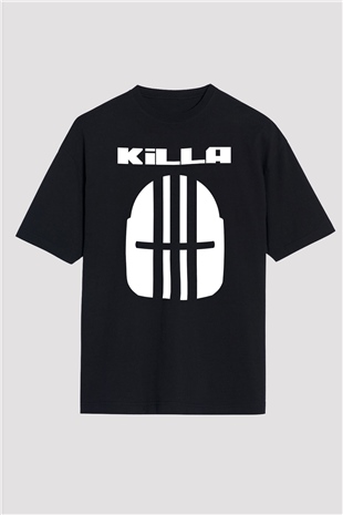 Escape From Tarkov Baskılı Unisex Siyah Oversize Tişört - Tshirt
