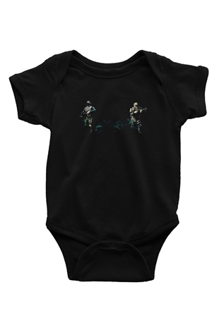Escape From Tarkov Baskılı Unisex Siyah Bebek Body - Zıbın