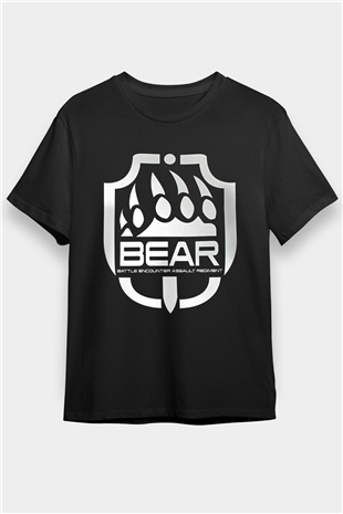 Escape From Tarkov Baskılı Unisex Siyah Tişört - Tshirt