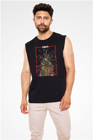 Escape From Tarkov Baskılı Unisex Siyah Kolsuz Tişört - Tshirt