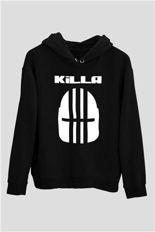 Escape From Tarkov Baskılı Unisex Siyah Kapüşonlu Sweatshirt