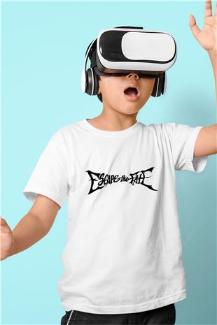 Escape the fate Baskılı Beyaz Unisex Beyaz Çocuk Tişört - Tshirt