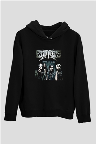 Escape The Fate Baskılı Unisex Siyah Hoodie
