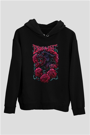 Escape the fate Baskılı Unisex Siyah Kapüşonlu Sweatshirt