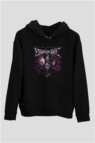 Escape the fate Baskılı Unisex Siyah Kapüşonlu Sweatshirt