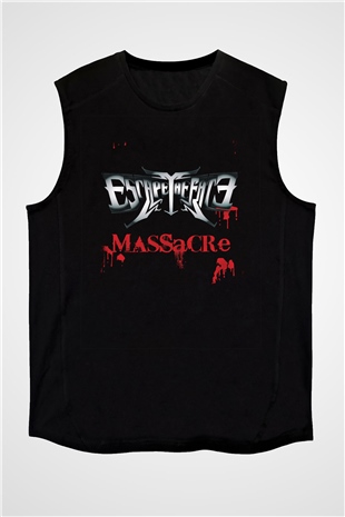 Escape The Fate Baskılı Unisex Siyah Kolsuz Tişört
