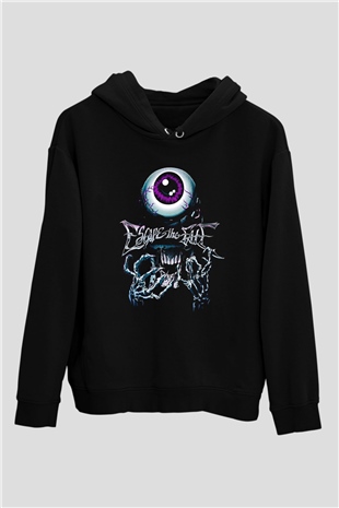 Escape the fate Baskılı Unisex Siyah Kapüşonlu Sweatshirt