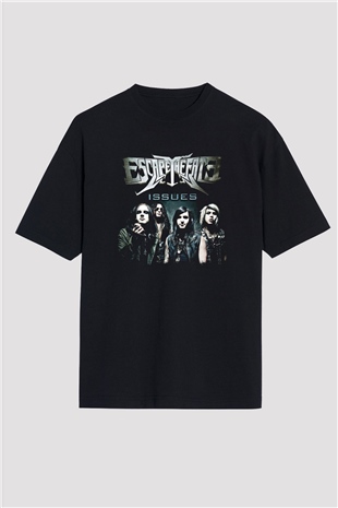 Escape The Fate Baskılı Unisex Siyah Oversize Tişört