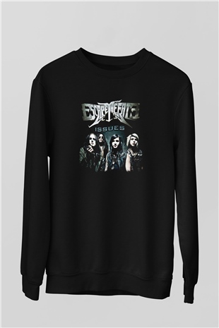 Escape The Fate Baskılı Unisex Siyah Sweatshirt