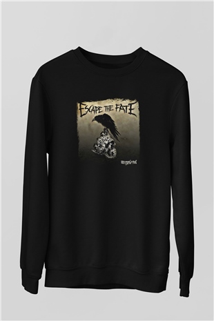 Escape The Fate Baskılı Unisex Siyah Sweatshirt